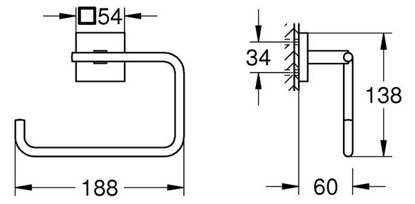 Grohe Start Cube věšák na ručník chrom 40975000