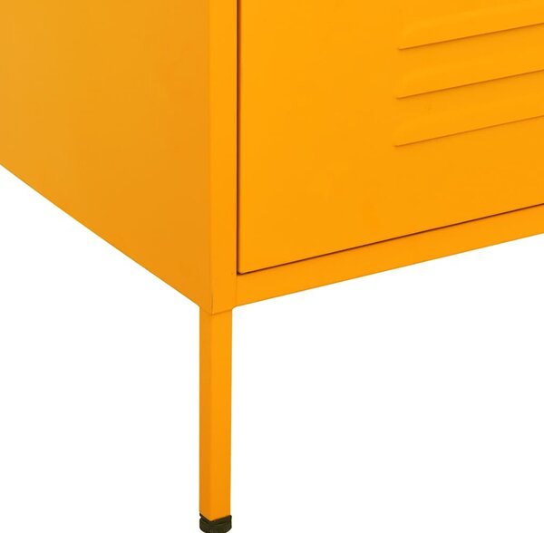Komoda se zásuvkami hořčicově žlutá 80 x 35 x 101,5 cm ocel 336200