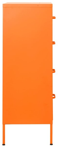 Komoda se zásuvkami oranžová 80 x 35 x 101,5 cm ocel 336201