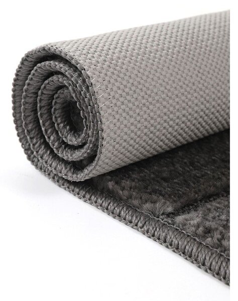 Antracitové koupelnové předložky v sadě 2 ks 50x80 cm Yeni Cizgli – Foutastic
