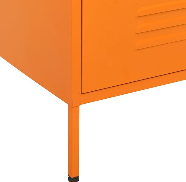 Komoda se zásuvkami oranžová 80 x 35 x 101,5 cm ocel 336201