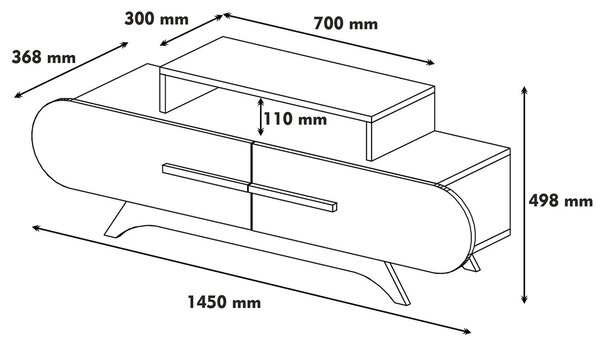TV stolek/skříňka Dolphie. Akce -25%