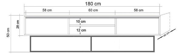 TV stolek/skříňka Maddame 2 180. Akce -25%