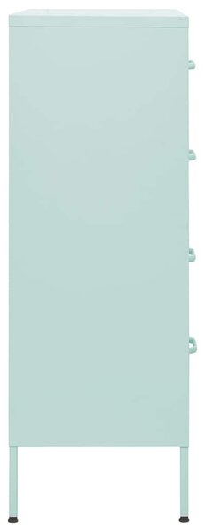 Komoda se zásuvkami mátová 80 x 35 x 101,5 cm ocel 336203