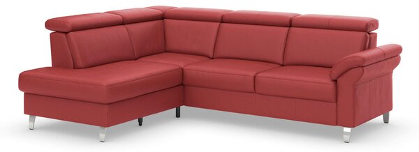 ROHOVÁ SEDAČKA, kůže, červená Sit & More - Sedací soupravy, Online Only
