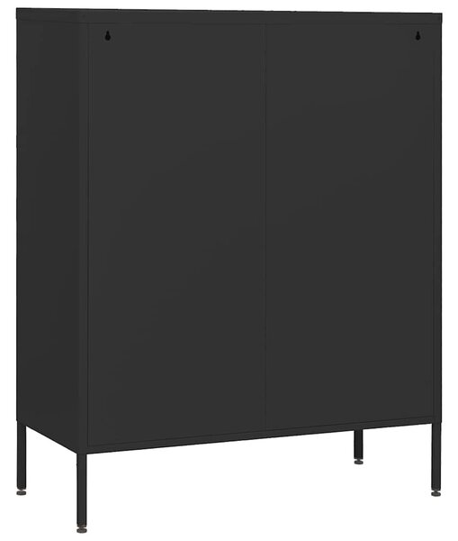 Komoda se zásuvkami černá 80 x 35 x 101,5 cm ocel 336205