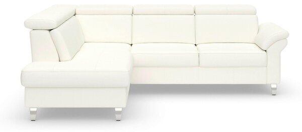 ROHOVÁ SEDAČKA, kůže, bílá Sit & More - Sedací soupravy, Online Only