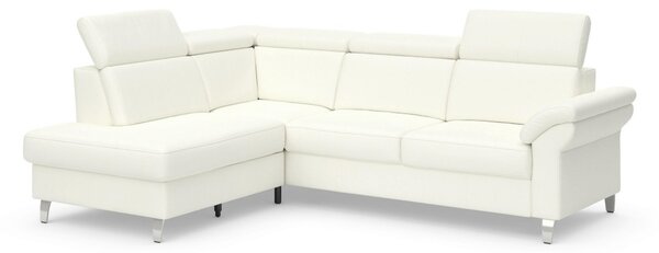 ROHOVÁ SEDAČKA, kůže, bílá Sit & More - Sedací soupravy, Online Only