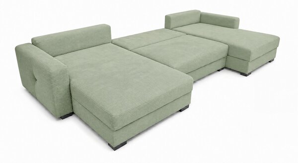 SEDACÍ SOUPRAVA, dřevo, textil, kompozitní dřevo, mátově zelená MID.YOU - Rozkládací sedačky, Online Only