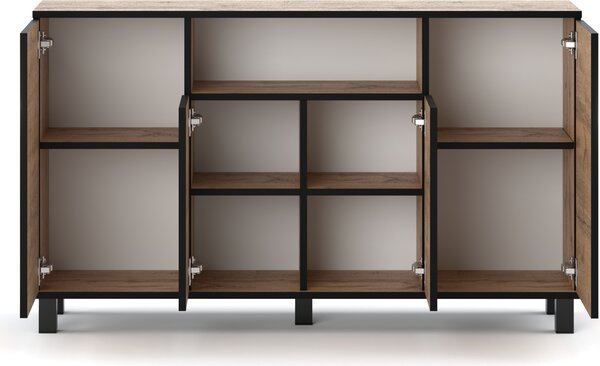 STIV Möbel | Komoda 140x35x80 cm Dub Wotan | 4 dvířka | Ložnice Obývák Předsíň | Nadčasový design