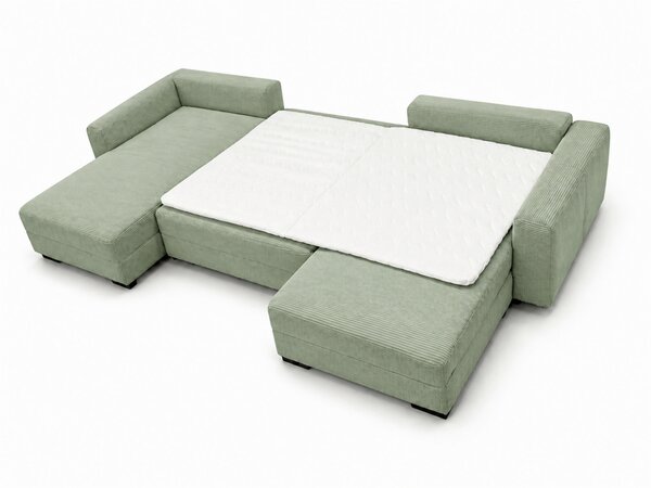 SEDACÍ SOUPRAVA, dřevo, textil, kompozitní dřevo, mátově zelená MID.YOU - Rozkládací sedačky, Online Only
