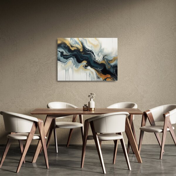 Skleněný obraz - Mramorovaná kresba (70x50 cm)