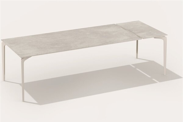 Fast Hliníkový rozkládací jídelní stůl Allsize, Fast, obdélníkový 161-211x101x74 cm, rám hliník barva dle vzorníku, deska keramika kat. R1 barva dle vzorníku
