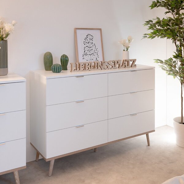 Komoda se 6 zásuvkami, šířka 120 cm - KODAŇ