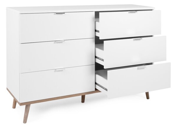 Komoda se 6 zásuvkami, šířka 120 cm - KODAŇ