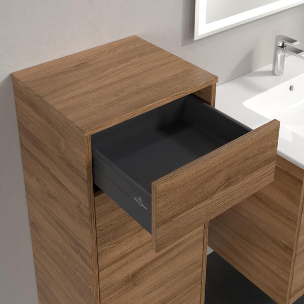 Villeroy & Boch Finero skříňka 40x35x87 cm boční závěsná dub C53100RH