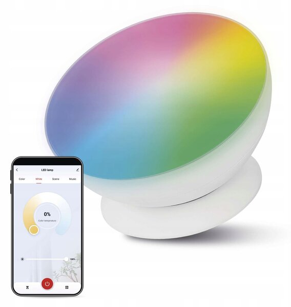LED svítidlo Ambilight reflektor 7W lampa EMOS GoSMART stmívatelné CCT RGB WiFi bílá
