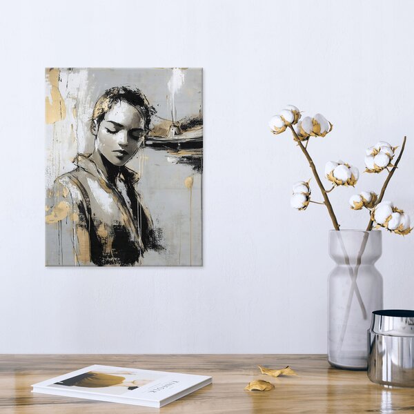 OBRAZ DO OBÝVÁKU LOŽNICE ŽENA TVÁŘ GLAMOUR NA PLÁTNĚ NA ZEĎ 60x40