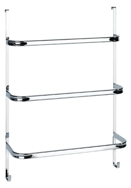 Stříbrný samodržící věšák na ručníky Wenko Towel Holder Chrome, 21 x 54 cm