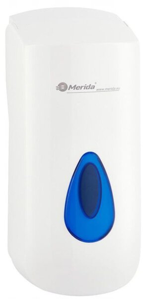 Dávkovač mýdla TOP MINI 400 ml ABS bílý průhled modrý Merida DTN102
