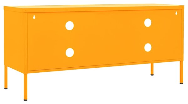 TV skříňka hořčicově žlutá 105 x 35 x 50 cm ocel 336227