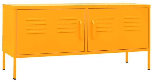 TV skříňka hořčicově žlutá 105 x 35 x 50 cm ocel 336227