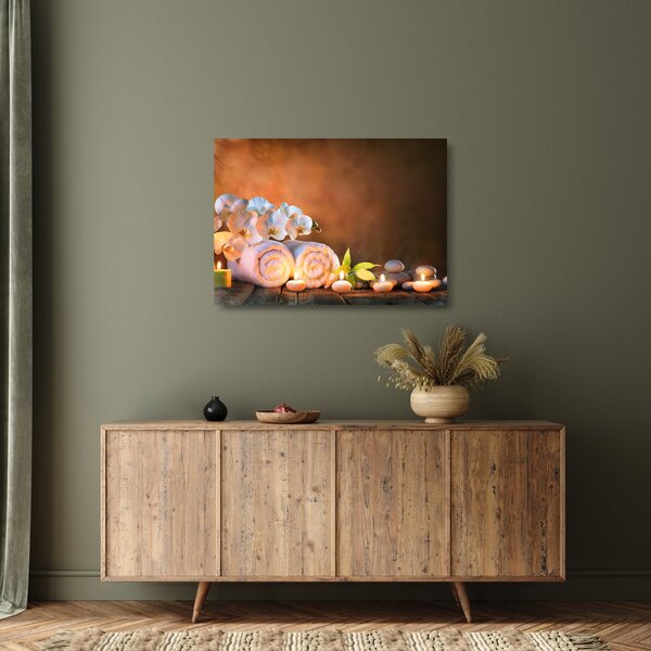 Skleněný obraz - Relax a Spa (70x50 cm)