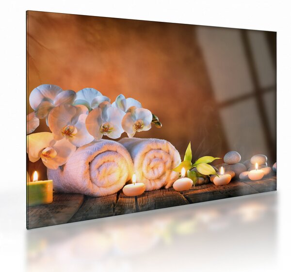Skleněný obraz - Relax a Spa (70x50 cm)