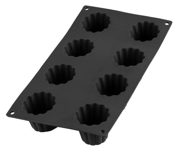 Černá silikonová forma na 8 mini bábovek Lékué