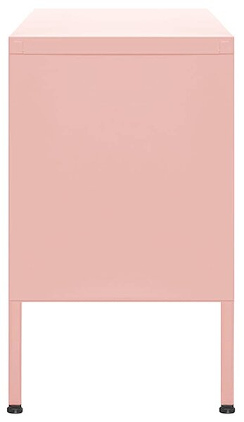 TV skříňka růžová 105 x 35 x 50 cm ocel 336229