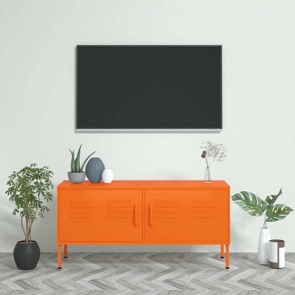 TV skříňka oranžová 105 x 35 x 50 cm ocel 336228