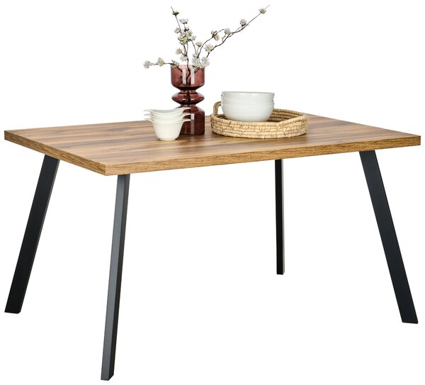 JÍDELNÍ STŮL, černá, barvy dubu, 140/90/76 cm Hom`in