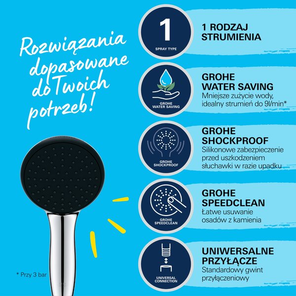 Grohe Vitalio Start sprchová hlavice StarLight Chrome 26720001