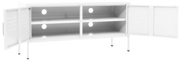 TV skříňka bílá 105 x 35 x 50 cm ocel 336233