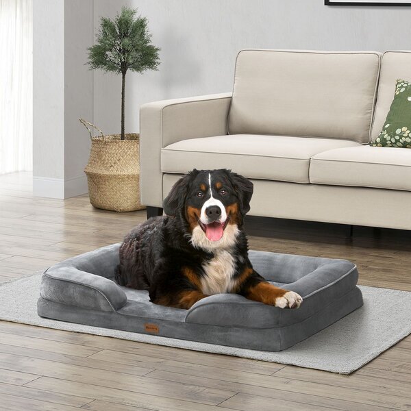 Juskys Pelíšek pro psa Sheena XL 105 x 82 cm - šedá