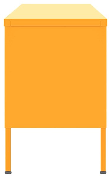 TV skříňka hořčicově žlutá 105 x 35 x 50 cm ocel 336236