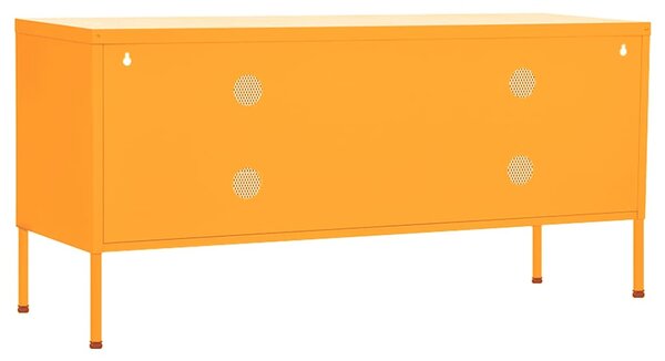 TV skříňka hořčicově žlutá 105 x 35 x 50 cm ocel 336236