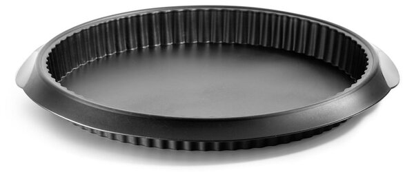 Černá silikonová forma na quiche Lékué, ⌀ 28 cm
