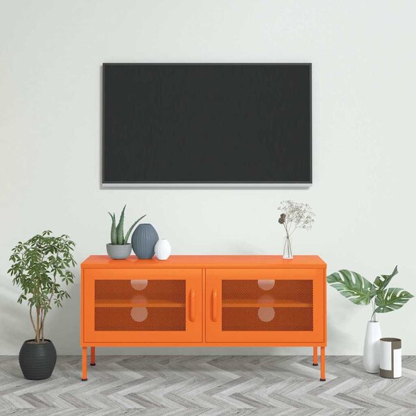 TV skříňka oranžová 105 x 35 x 50 cm ocel 336237