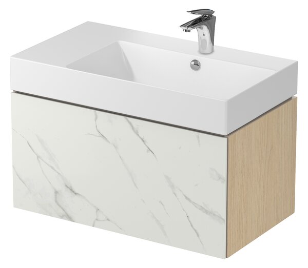 Cersanit Inverto umyvadlo 80x45 cm obdélníkový na pult bílá lesk K671-016