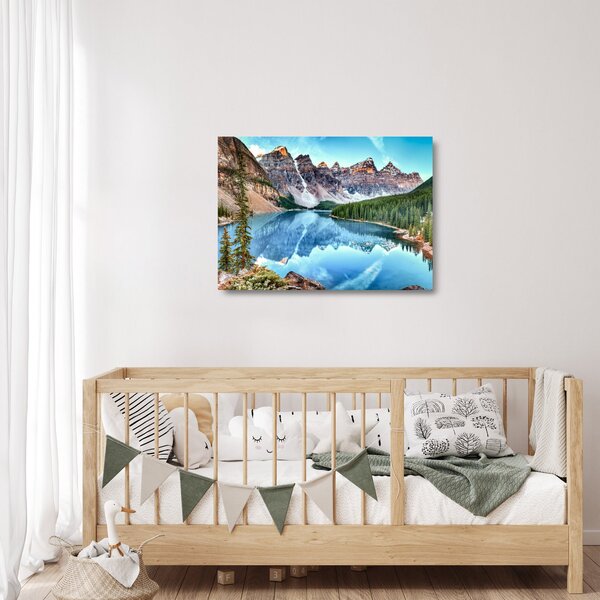 Skleněný obraz - Moraine lake (70x50 cm)