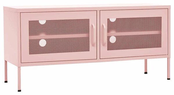 TV skříňka růžová 105 x 35 x 50 cm ocel 336238