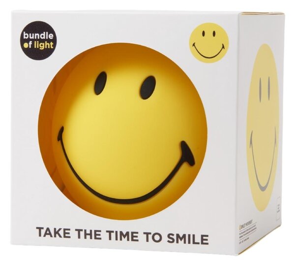 Žlutá plastová LED lampa Mr. Maria Smiley 11 cm