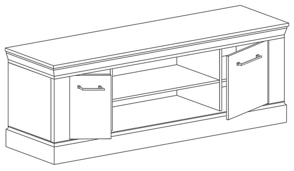 Antica K | TV stolek A4 | 142 cm | kraft zlatý