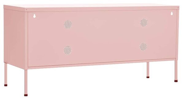 TV skříňka růžová 105 x 35 x 50 cm ocel 336238