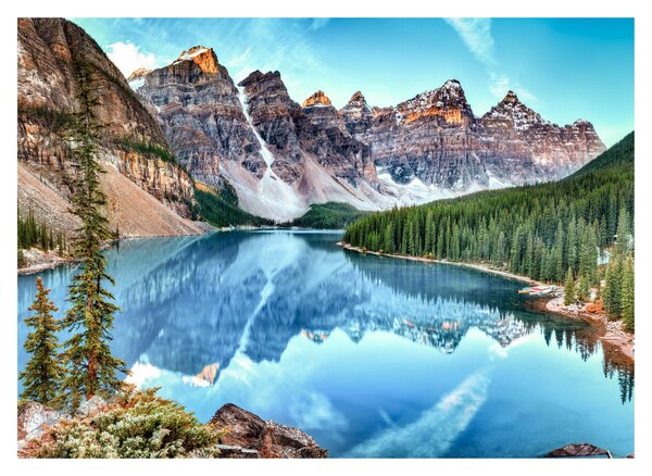 Skleněný obraz - Moraine lake (70x50 cm)