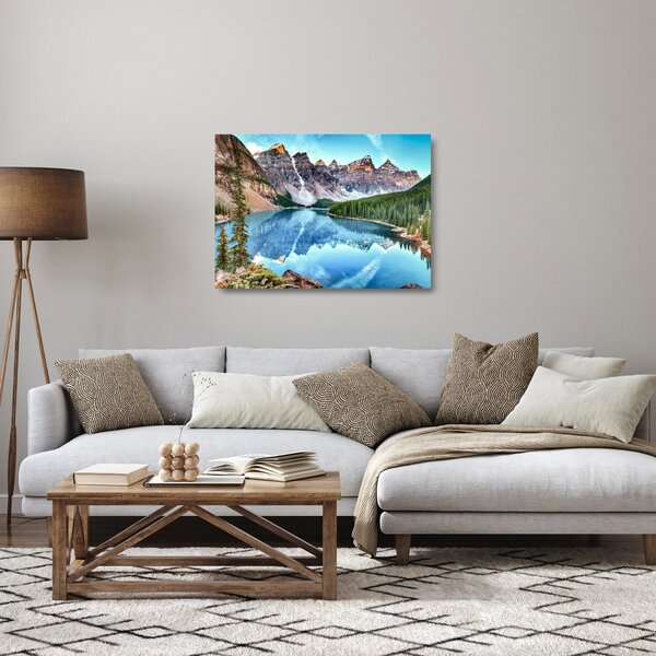 Skleněný obraz - Moraine lake (70x50 cm)