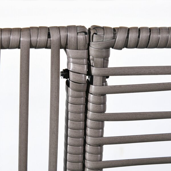 Outsunny Zahradní Truhlík s Příčkami - Vyvýšený Stojan na Rostliny se Šedým Obdélníkovým Květináčem z Woven PE Pryže a Oceli, dim. 103L x 29W x 103H c