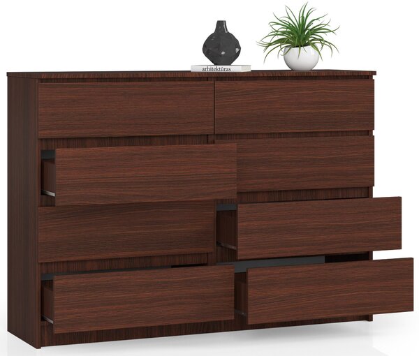 AKORD Furniture Factory OP0LKOMVEN012, Tmavě hnědá, 8 zásuvka/zásuvek, Matný, 16 mm, 60 cm, 400 mm