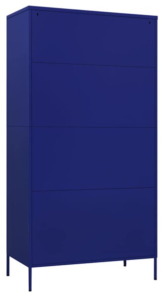 Šatní skříň námořnická modř 90 x 50 x 180 cm ocel 336244
